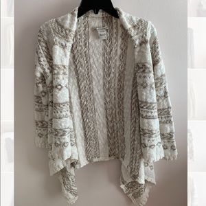 American Rag Cream/Brown cozy  cardigan!